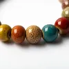 Strang Bunte Keramikperlen Armbänder Handgemacht DIY Artware Retro Armband Schmuck Großhandel #FY361