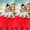 2023 Винтажные вышитые платья Quinceanera Ball Play с плечевых оборков органза Сладкая 16 девушек -выпускное платье 282R