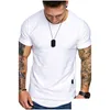 Men'S T-Shirts Curved Hem Hip Hop T-Shirt Men Urban Kpop Extended T Shirt Plain Longline Mens Tees Slim Fit Tshirts Military Bodybui Dhwqv