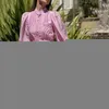 Robes décontractées BOHO rose longue robe femmes avec ceinture simple boutonnage vacances fête femme piste Design élégant Maxi Vestido