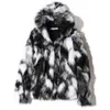 Women's Fur Faux Fur 2022 Winter Warm Plus Fleece Faux Fur Casual Mens Hooded Jacket Thick Boutique Fashionable Male Slim Coats Size S-5XL HKD230727