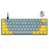 61 مفاتيح 60 ٪ ألعاب Mini Mechanical Keyboard Hotswap Type-C Gaming Ergonomics لوحة المفاتيح PBT Kears for Gamer HKD230808