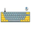 61 Teclas 60% Mini Teclado Mecânico para Jogos Hotswap Type-C Teclado Ergonômico para Jogos PBT Keycaps para GAMER HKD230808