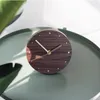Table Clocks Nordic Simple Clock 6 / 8 Inch Solid Wood Bedside Stand Small Decorative Home Wooden Desk Decoration