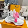 Lvshoes lyxskor rosa bowtie tjocka bottenskor modedesign pumpar boost skor kvinnor sneakers utomhus damer sneakers barbie skor 35-40 euro