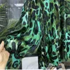 Blusas femininas primavera verão mulher 2023 gola alta corrente camisa manga longa estampa leopardo elegante e jovem W602