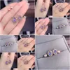 2024 Studörhängen 14K Solid Gold Amethyt Gemstone Fine Jewelry for Women Luxury Gift 14 K Plated Ear Rings Böhmen Earing Drop de Dhgarden Dho93