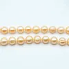 Kettingen dames ketting roze ronde natuurlijke zoetwaterparels diameter 11-12 mm eenvoudig groot ontwerp bruiloft sieraden