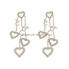 Stud Liefde Oorbellen Lange Hanger Korea Mode Trendy Persoonlijkheid Prachtig Ontwerp Voor Vrouwen Sieraden Groothandelstud Drop Delive Dhgarden Dhlxx