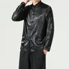 Herrenjacken, Tang-Stil, Mantel, große Größe, lockere chinesische Stehkragenjacke, Retro-Mao-Anzug, Chinoiserie-Kleidung
