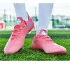 2023 New Womens Mens Soccer Shoes Pink Blue Gp;d TF AG Football Boots Youth Training Shoes Sports Sneakers