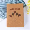 Partihandel Small Blank Kraft Paper Notebook Notepad Sketchbook Diary Journal Paint Drawing Pattern Slumpmässigt brevpapper LL