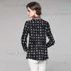 2023 Camicie nere stampate firmate Camicie a maniche lunghe da donna con bottoni in passerella Camicette con fiocco in nastro da donna da ufficio Primavera Estate Slim Fit Eleganti Top di lusso T230808