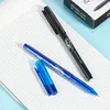 Гель -ручки стирают набор 05 мм из тонкой точки Blueblack Ballpoint Pen для написания канцелярских товаров офисной школы 230807