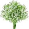 Dekorative Blumen, 32 Stück, künstliche Babys-Atem-Kunststoffsträuße, künstliche Blumenstiele, gefälschte Gypsophila-Pflanzen