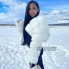 Zmpdxyファッション冬の温かい女性コートエレガントな暖かいフェイクファージャケット女性の贅沢なミンクコート偽ファーコート女の子セクシーコートT230808