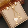 Kettingen Gouden Kleur Zirkoon Ster Hart Roestvrij Stalen Oorbellen Ketting Set Voor Vrouwen Meisjes Shining Cloud Metalen Sieraden