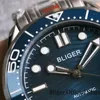 Нарученные часы бренд Blue Automatic Men Watch Sapphire Crystal 24 Jewels NH35A Движение Привоивание Корона Дата Дисплей Вращающаяся рамка