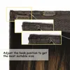 Lace Wire Hair Real Human Balayage Dark Brown to Chestnut Invisible Transparent Fish Line 230807