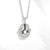 Pendentif Colliers Chanceux Rouge Fatima Main Collier Pour Femmes Filles Fantaisie Pierre Original D'Autriche Argent Couleur Amis Anniversaire Bijoux