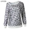 Moletons femininos 2023 sexy moletom feminino manga longa estampa de leopardo moletom com capuz quente blusa feminina de inverno