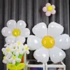 Другие мероприятия поставляют 1PC3PCS White Daisy Flower Foil Balloon Plant Animal Animal Aduminum Свадьба Дети Украшение на день рождения детский душ 230808