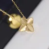 Дизайнерские ювелирные изделия 18K Gold Fashion Classic Agate Four Leaf Clover Clover Long Ten 10 цветов кулон