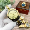 Orologio da uomo di lusso orologio automatico al quarzo per il tempo libero cinturino in acciaio inossidabile quadrante 41mm orologio impermeabile regalo di compleanno Montres de luxe