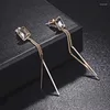 Dangle Boucles D'oreilles 2023 Cristal De Gros Autrichien Simple Et Créatif Carré Gland Fit Femmes Femelle Pour La Fête