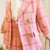 Kleding Sets Lente Herfst Meisjes Studenten Plaid Pak Lange Mouwen Vest Jas Plooirok Kinderen Baby Kids Outfits 230808