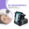 Equipamento profissional de beleza para endurecimento da pele micro agulhamento fracionário dourado RF máquina de micro agulhas com cabeça de agulha nanocristalina 12P 24P 40P