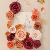 Dekoratif Çiçek Çelenkler Yan Sonbahar Yapay Çiçekler DİY Düğün Gelin Buketleri İçin Birleşik Kelim Kutusu Saplar ile Portakal Çiçek Düzenleme Kek Dekor 230808