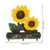 Hooks Rails Sunflower Hook Bathrobe Wall Wallmontered Metal Clothers Hanger Hat Rack Hushåll Mask Decoration Praktisk smidesjärn 230807