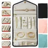 Jewelry Boxes Large Portable Organizer Roll Foldable Case for Bracelet Ring Necklaces Earring Storage Bag Travel Bags 230808