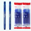 Гель -ручки стирают набор 05 мм из тонкой точки Blueblack Ballpoint Pen для написания канцелярских товаров офисной школы 230807