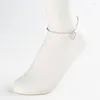 Bracelets de cheville YFJEWE pour femme sandales sur la jambe chaîne pied bijoux femmes cheville été plage en forme de coeur charme corde corde A008