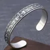 Bangle Vintage Zilveren Kleur Stamper Scepter Voor Mannen Vrouwen Mysterieus Symbool Mantra Unisex Sieraden