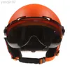 Casques de ski Casque de ski avec lunettes Hiver Snowboard Ski Sports de plein air Casque chaud Hommes Femmes Équipement de protection Protection de la tête HKD230808