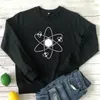 Kvinnors hoodies roliga honungsbi tryck tröjor söta unisex långärmad keeper grafiska tröjor vetenskap bin bomullsweatshirt