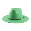 Chapéus de Aba Larga Bucket Fedora Hat Feminino Masculino Cor Sólida Corrente Banda Jazz Caps Fascinador Inverno Outono Formal Vintage 230808