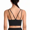 Chemises actives Fitness femmes T-shirts croix beauté dos sport soutien-gorge dos nu solide entraînement course Yoga haut Gym rembourré antichoc réservoir