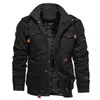 Men's Jackets Vestes d'hiver manteau épais en peluche à capuche pour hommes automne grand coton tactique vêtements de travail moyens et longs Bomber manteaux tactiques 230807