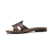 Designer sandalen klassieke oranje platte bodem outdoor flip flops luxe strass zomer strand badkamer douche schoenen 35-44 met doos
