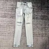 Designer dżinsy męskie dżinsowe spodnie mody High-end jakości prosta design retro streetwear swobodny dres purpurowe dżinsy joggery myte sprytki q5jb#