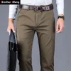 Mężczyzn S Pants 4 Kolory 98 Bawełniany swobodny styl Klasyczny styl prosty luźne sprężyste spodnie w talii