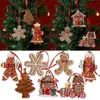 Lebkuchenmann-Ornamente für Weihnachtsbaum, Kunstharz, Weihnachtsbaum-Hängeanhänger, Haus, Ferienhaus, Weihnachtsschmuck, Dekoration, L230620