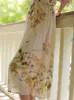 Платья для беременных из цветочных беременности Лето прохладные ткани для беременных для детского душа платье для женщин беременная женщина v шея в середине кала Hkd230808