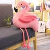 Peluş Bebekler 40 ~ 100cm Pembe Flamingo Peluş Bebek Uzun Bacaklar Döngü Ev Duvar Dekoru Tatlı Kuş Vahşi Hayvan Çocukları Hediye 230807