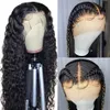 Lace Wigs Natural Black Front Wig Human Hair 180 Deep Wave For Women Preplucked 13X1 Peruvian 230807