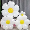 3/1pcs White Daisy Flowon Balon Multi Suntflower Foil Balons Helum Ball Kid Happy Birthday Party Baby Shower Dekoracja HKD230808